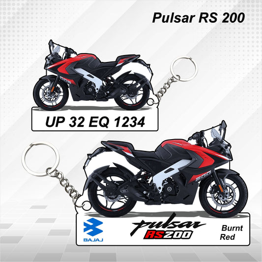 Partial Payment for Pulsar RS 200 - Personalized Bajaj Keychain - Wood, Acrylic, Metal Printed - Burnt Red / Keychain (Wooden Printed) - Double Side (Pay 50 Now , Rest on Delivery) 1770974431-488