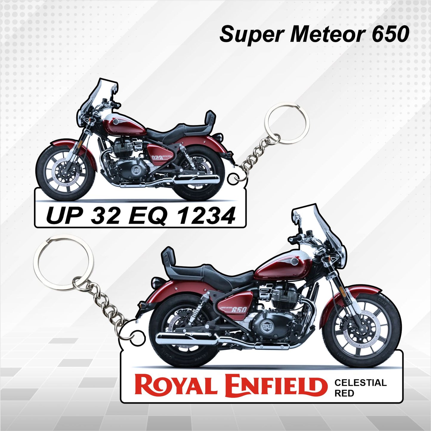 Royal Enfield Bikes - All Models - Personalized Royal Enfield Printed Keychain