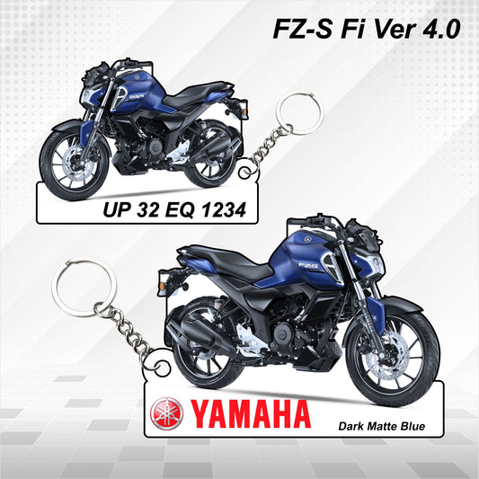 FZ-S Fi Ver 4.0 - Personalized Yamaha Keychain  - Wood, Acrylic, Metal Printed