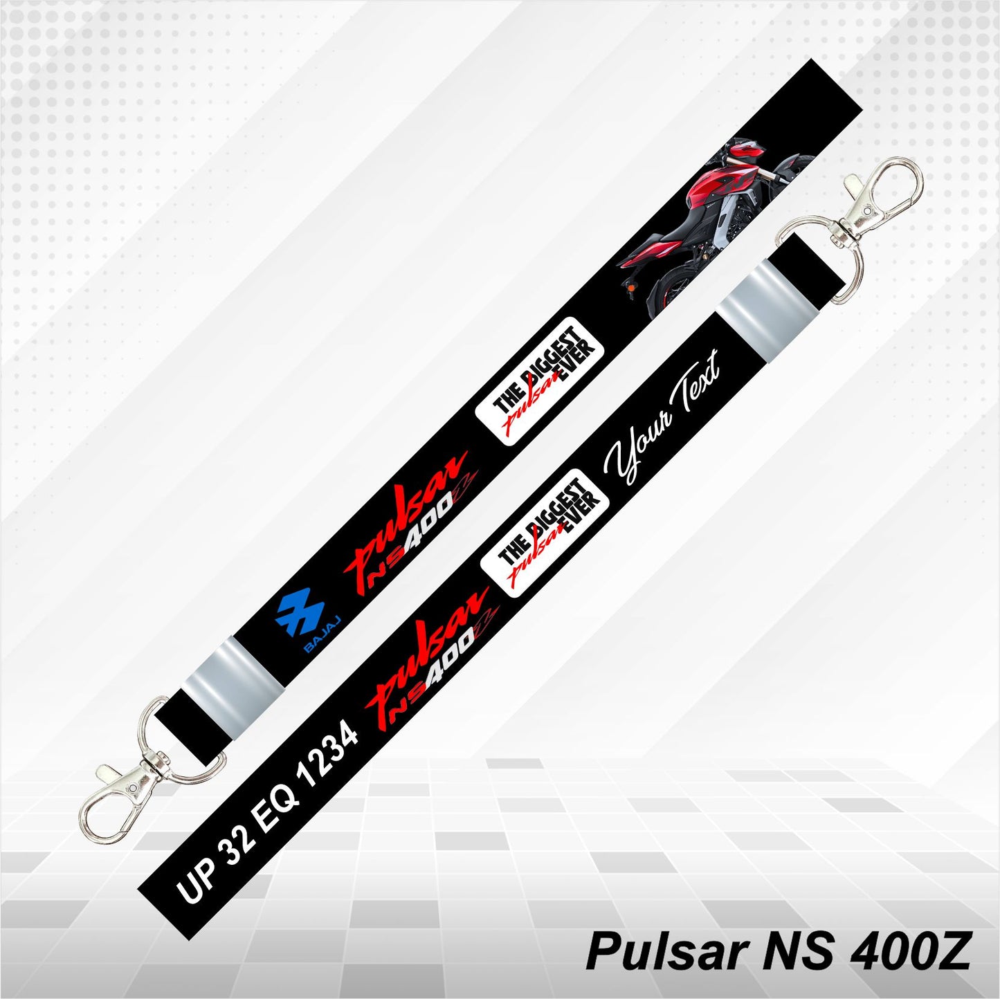Pulsar NS 400z - Personalized Printed Lanyard keychain Holder Multicolored (20mm)