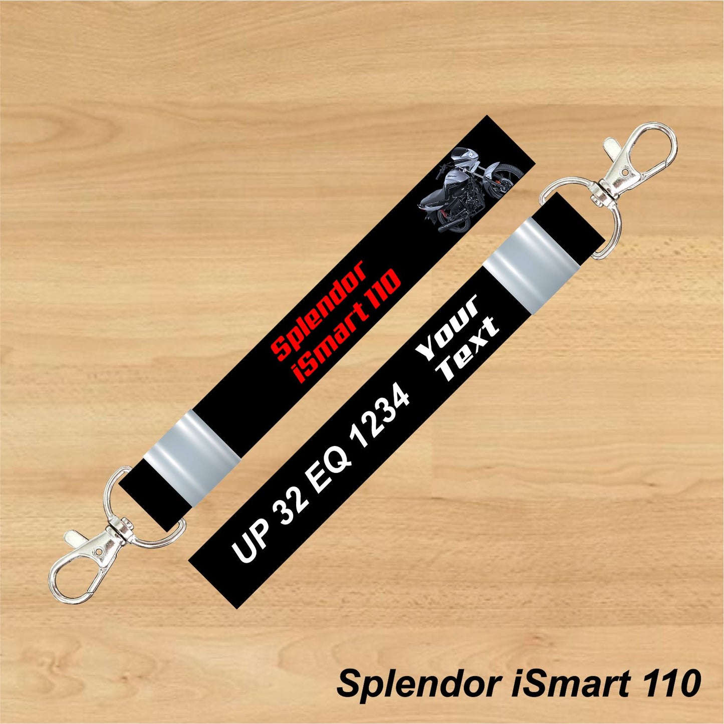 Splendor iSmart 110 - Personalized Hero Keychain - Wood, Acrylic, Metal Printed