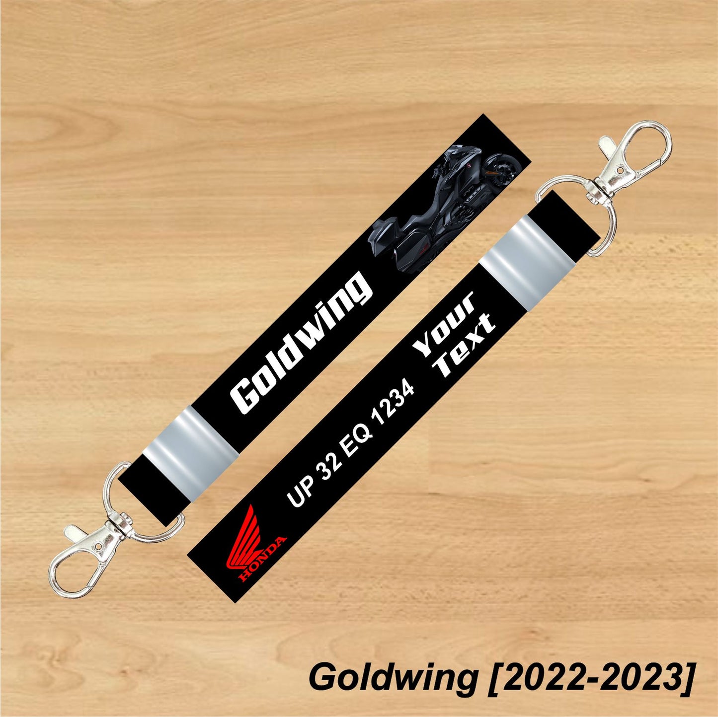 Goldwing [2022-2023] - Personalized Honda Keychain - Wood, Acrylic, Metal Printed