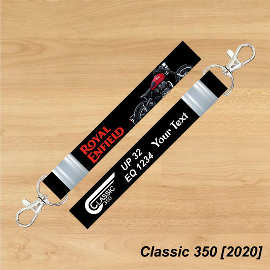Classic 350 [2020] - Personalized Royal Enfield Keychain - Wood, Acrylic, Metal Printed