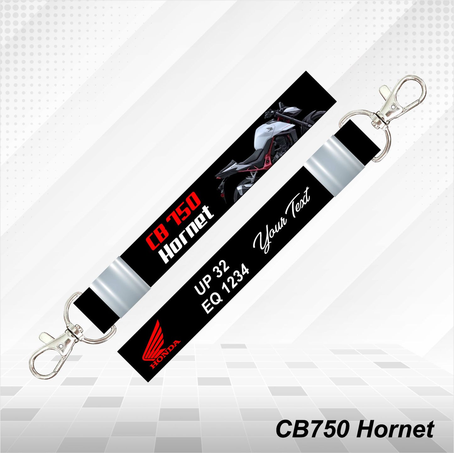CB 750 Hornet - Personalized Honda Keychain - Wood, Acrylic, Metal Printed