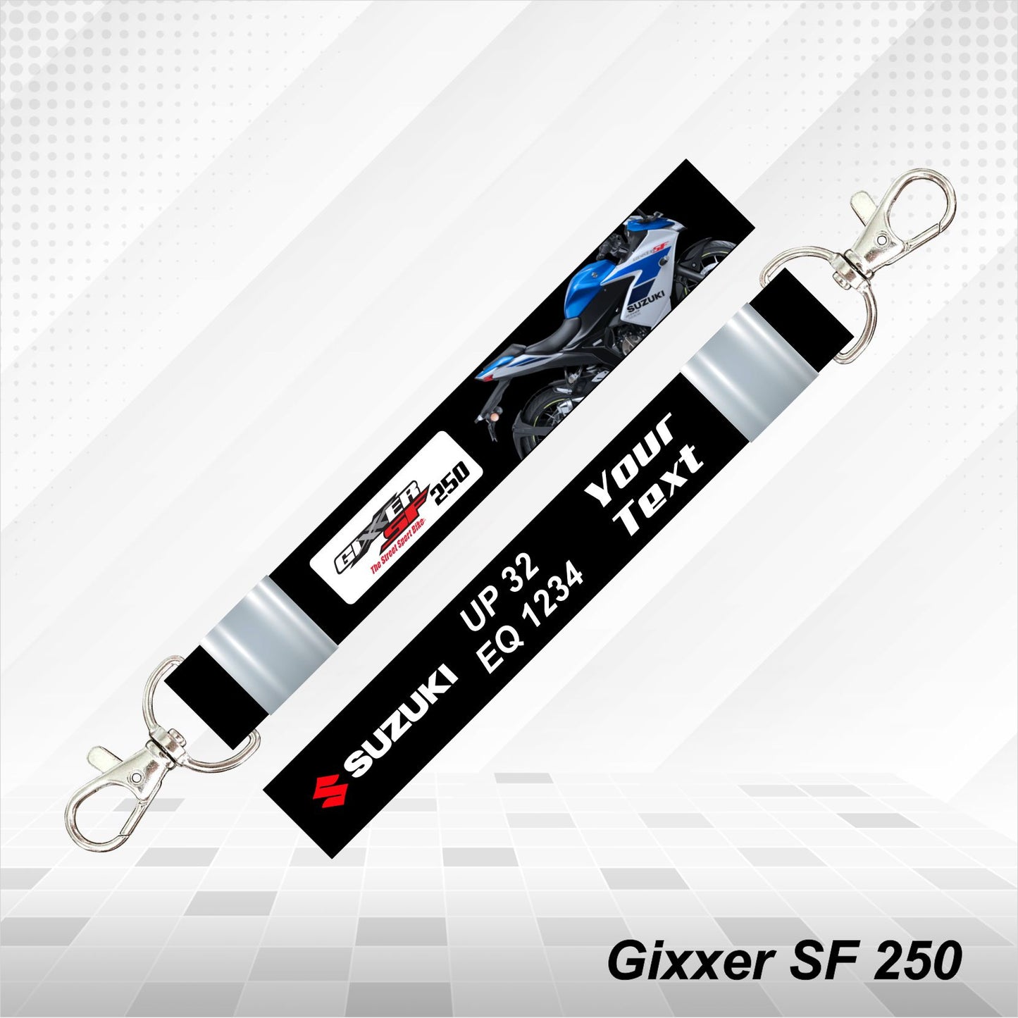 Gixxer SF 250 - Personalized Suzuki Keychain - Wood, Acrylic, Metal Printed