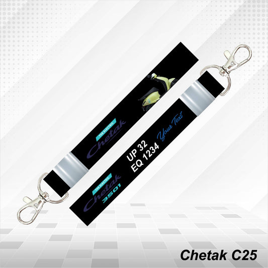 Chetak C25 - Personalized Bajaj Keychain - Wood, Acrylic, Metal Printed