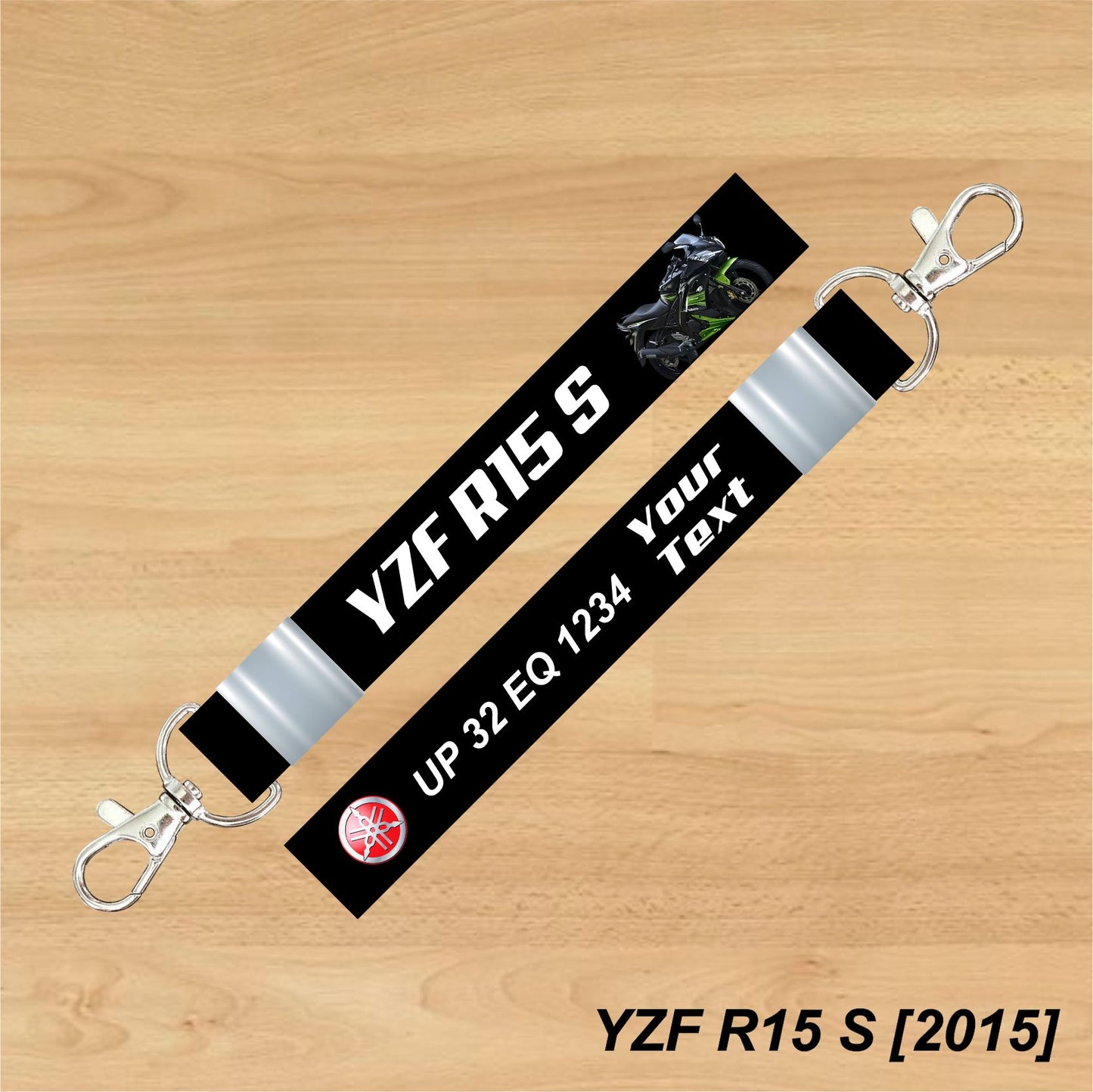 YZF R15 S [2015] - Personalized Yamaha Keychain - Wood, Acrylic, Metal Printed