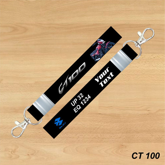 CT 100 - Personalized Bajaj Printed Keychain or Lanyard