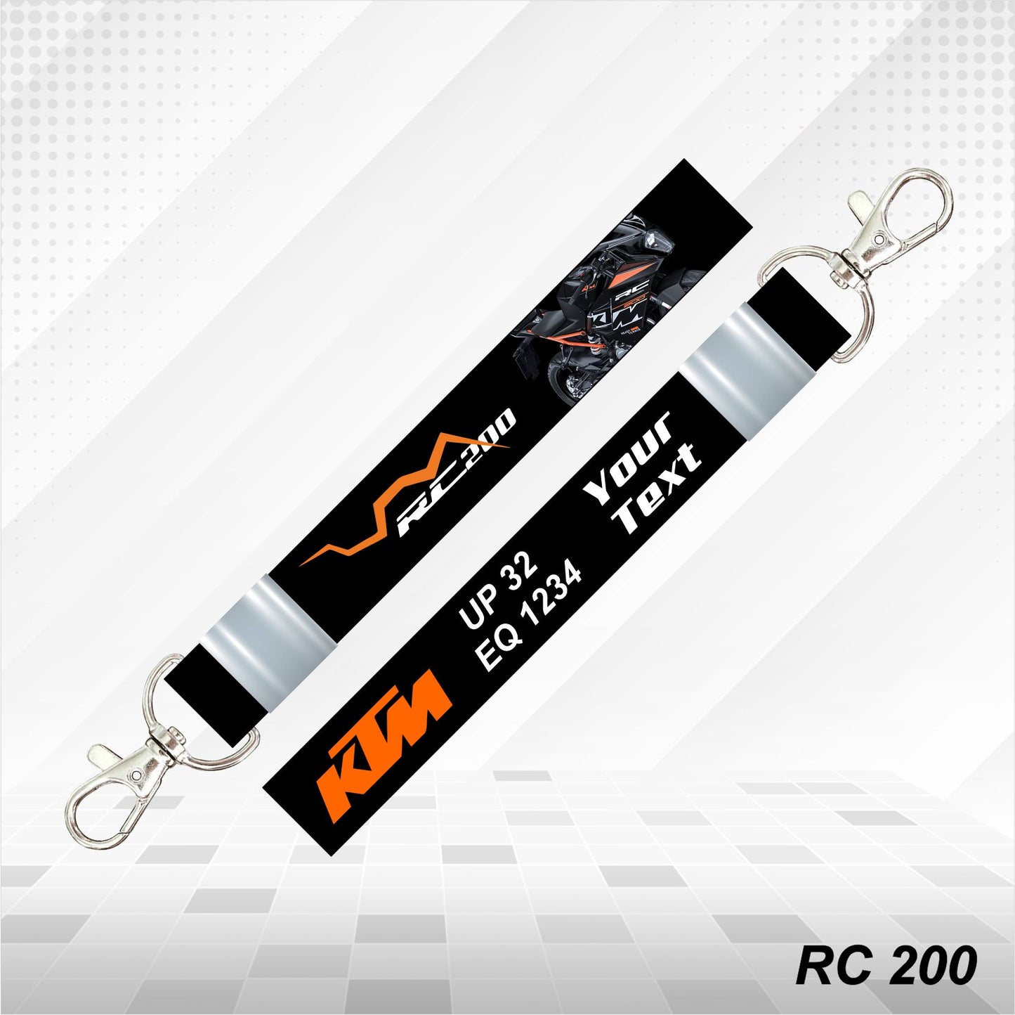KTM RC 200 - Personalized KTM Keychain - Wood, Acrylic, Metal Printed