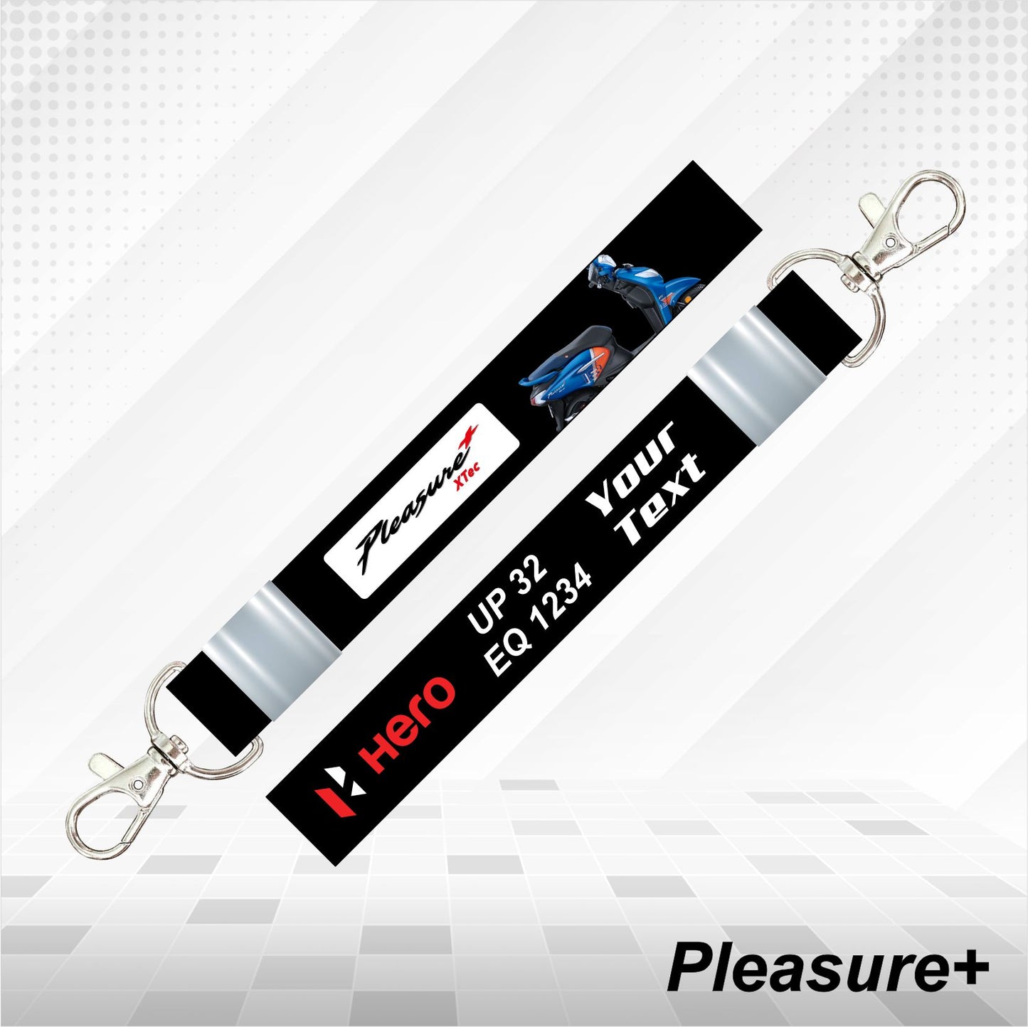 Hero Pleasure+ Xtec 110cc - Personalized Hero Keychain - Wood, Acrylic, Metal Printed