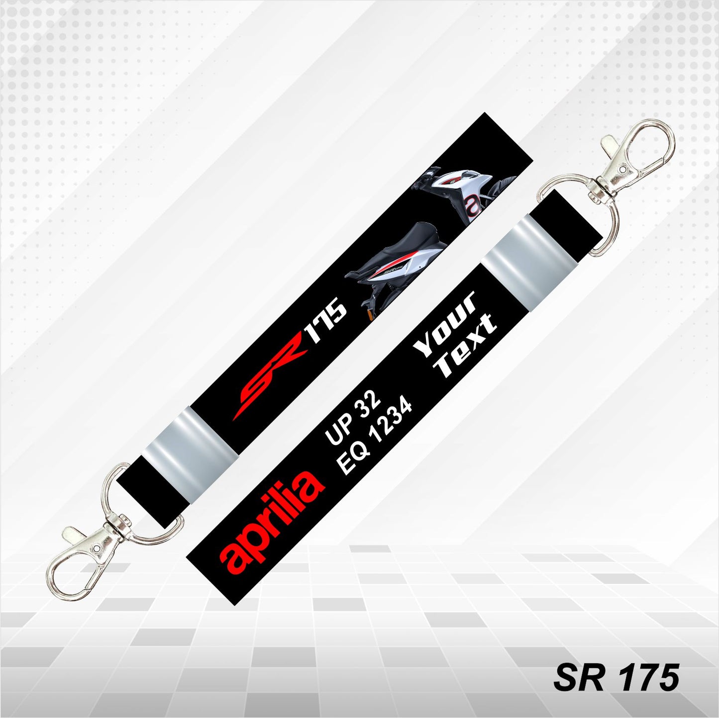 SR 175 - Personalized Aprilia Keychain - Wood, Acrylic, Metal Printed, Lanyard