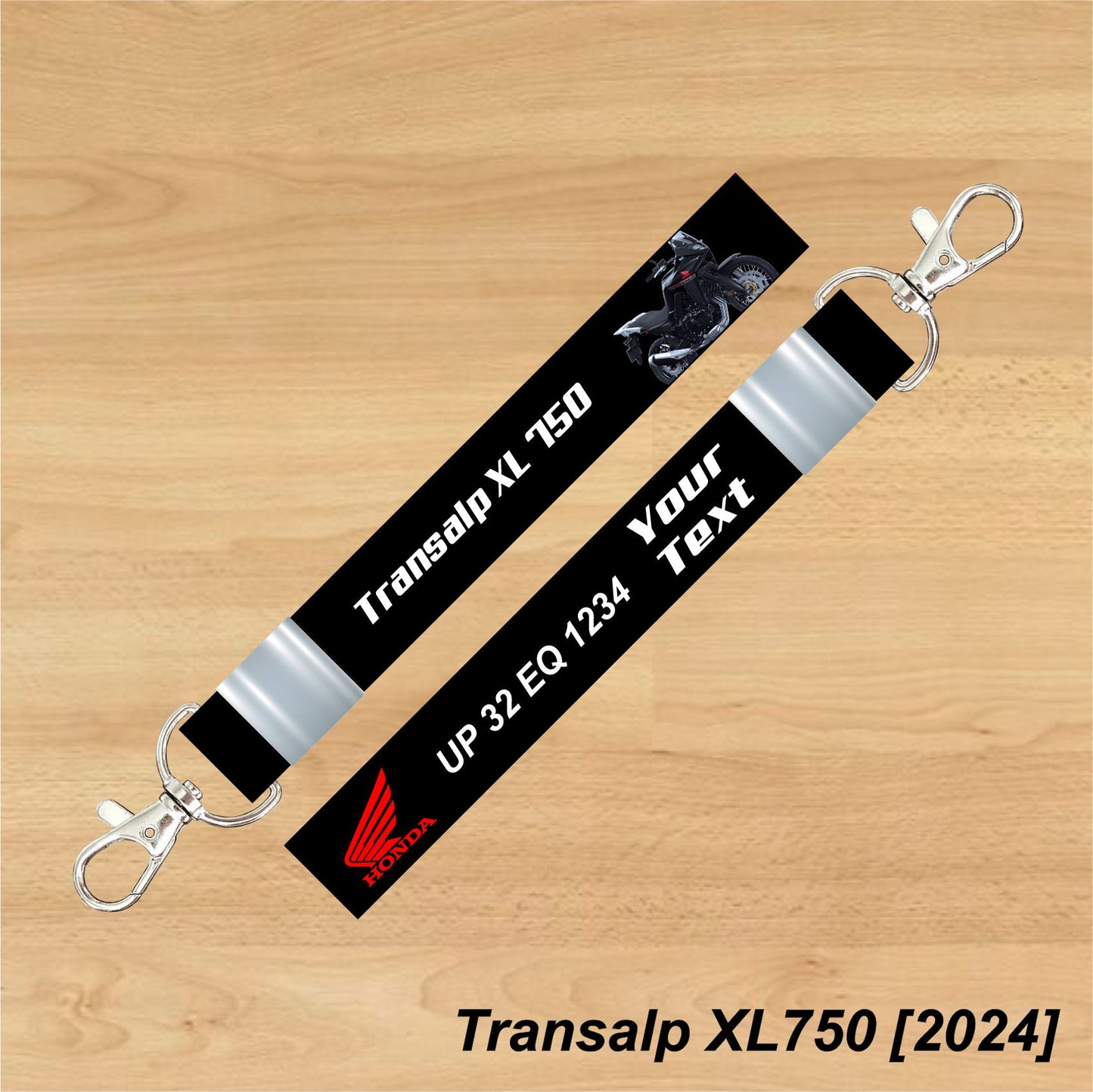 Transalp XL750 [2024] - Personalized Honda Keychain - Wood, Acrylic, Metal Printed