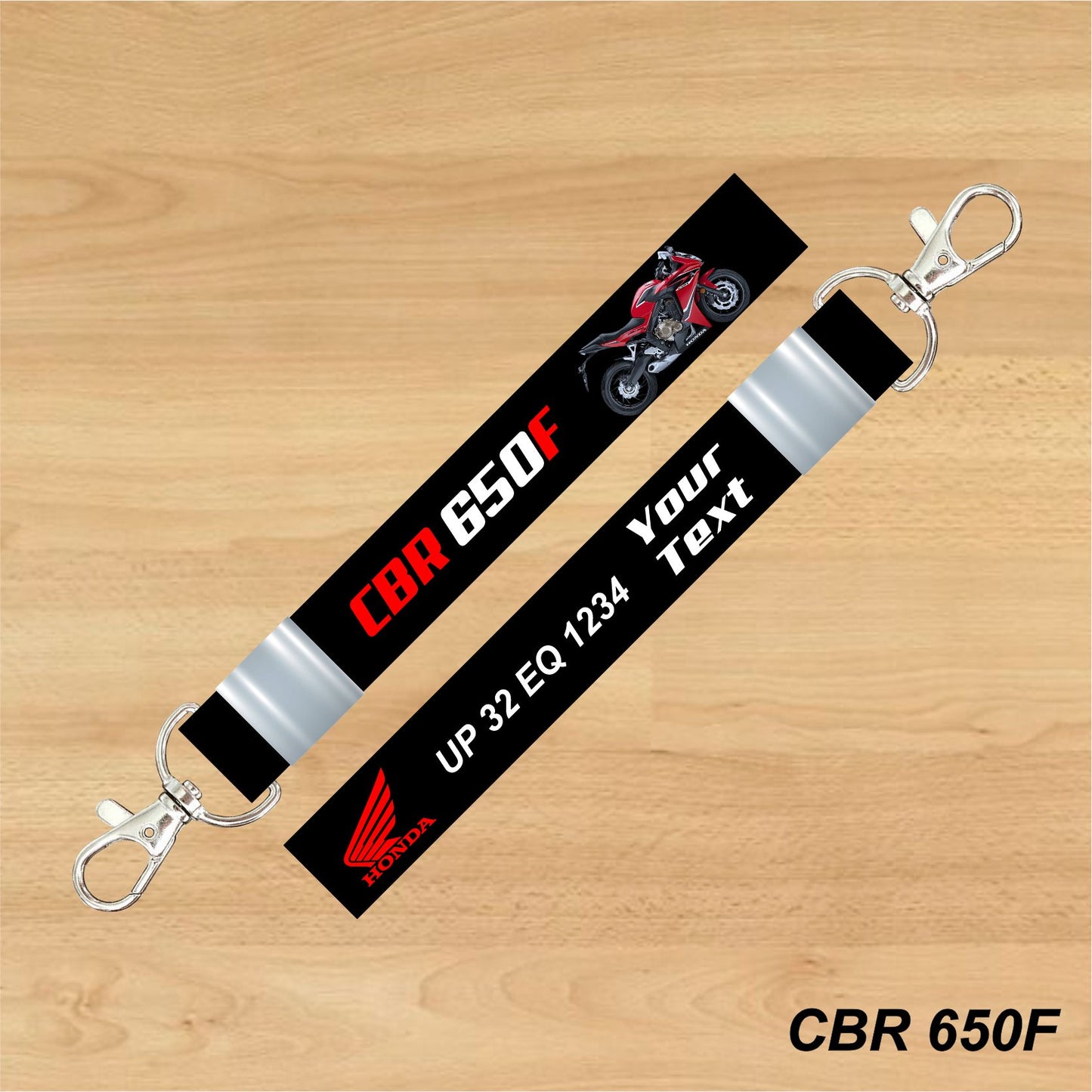 CBR 650F - Personalized Honda Keychain - Wood, Acrylic, Metal Printed