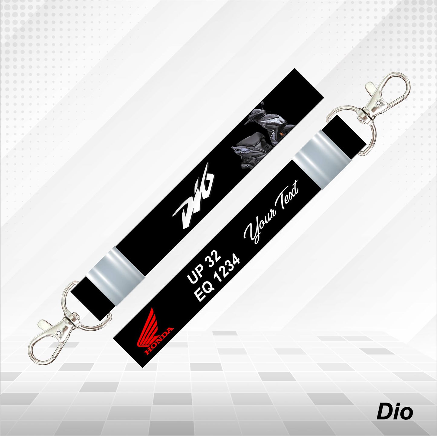 Dio - Personalized Honda Keychain - Wood, Acrylic, Metal Printed