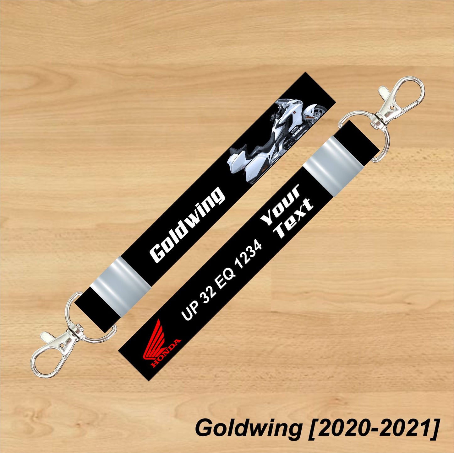 Goldwing [2020-2021] - Personalized Honda Keychain - Wood, Acrylic, Metal Printed