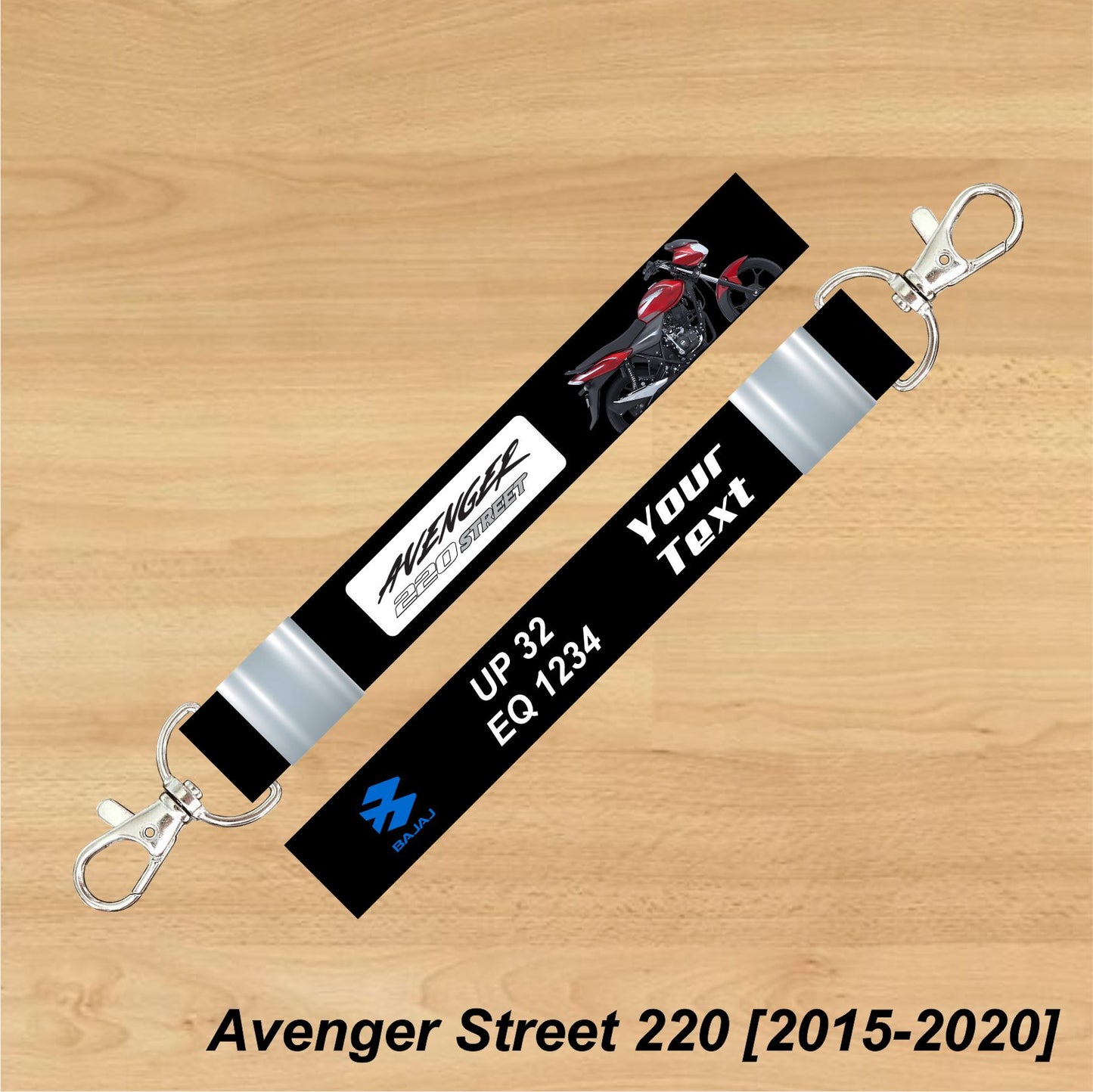 Avenger Street 220 [2015-2020] - Personalized Bajaj Keychain - Wood, Acrylic, Metal Printed