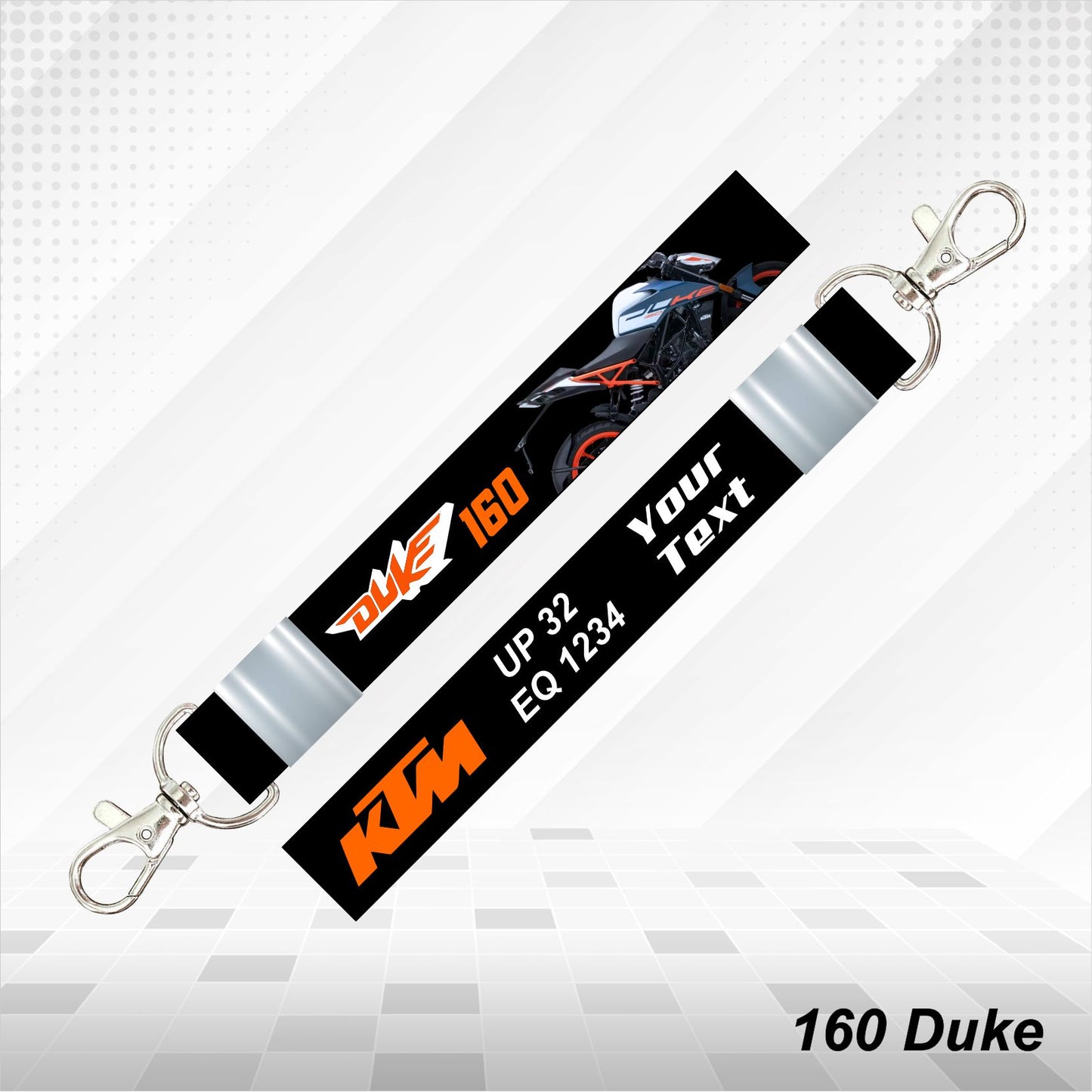 160 Duke - Personalized KTM Keychain - Wood, Acrylic, Metal Printed