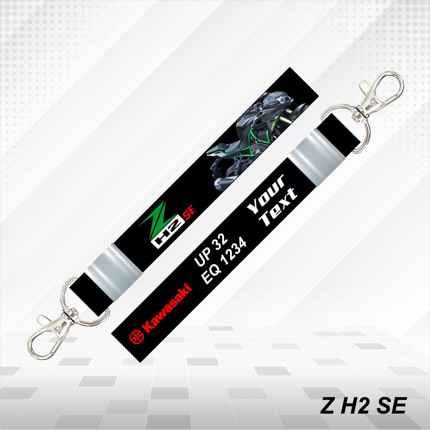 Z H2 SE - Personalized Kawasaki Keychain - Wood, Acrylic, Metal Printed