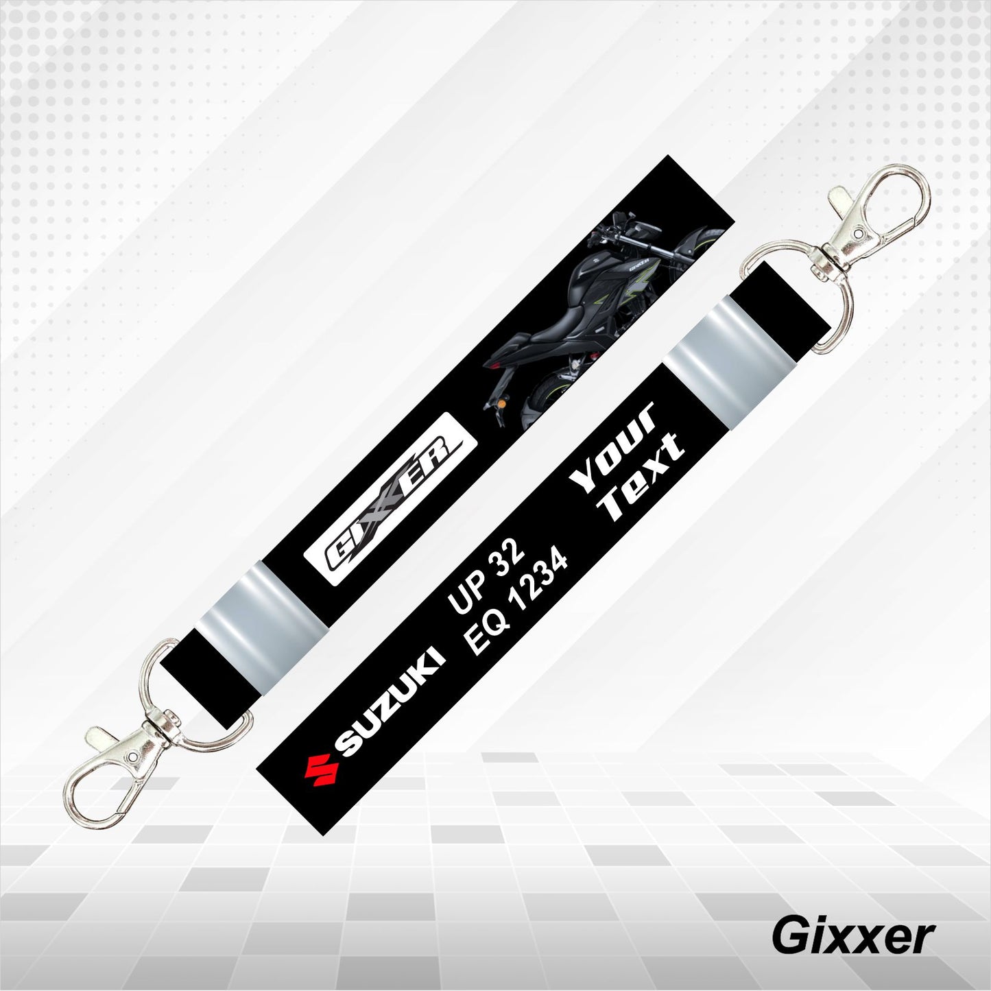 Gixxer - Personalized Suzuki Keychain - Wood, Acrylic, Metal Printed