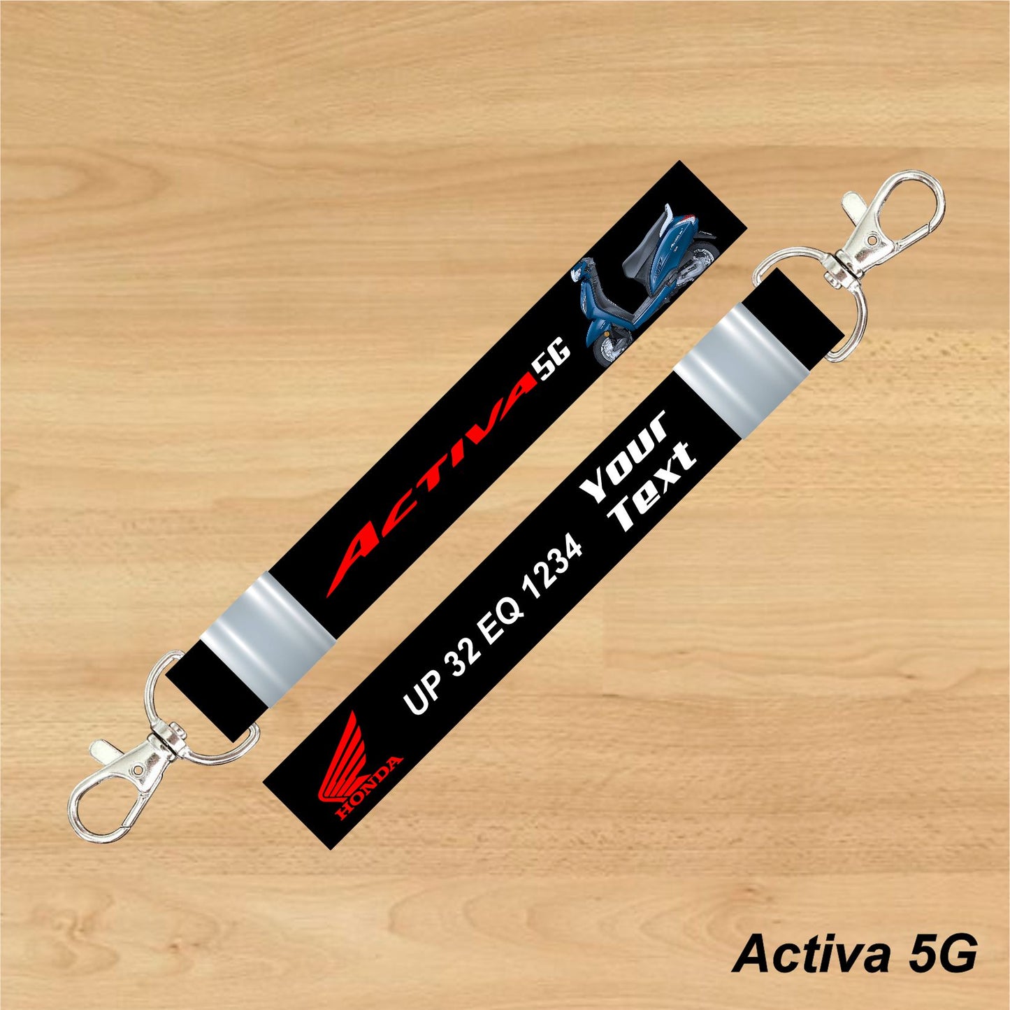Activa 5G - Personalized Honda Keychain - Wood, Acrylic, Metal Printed