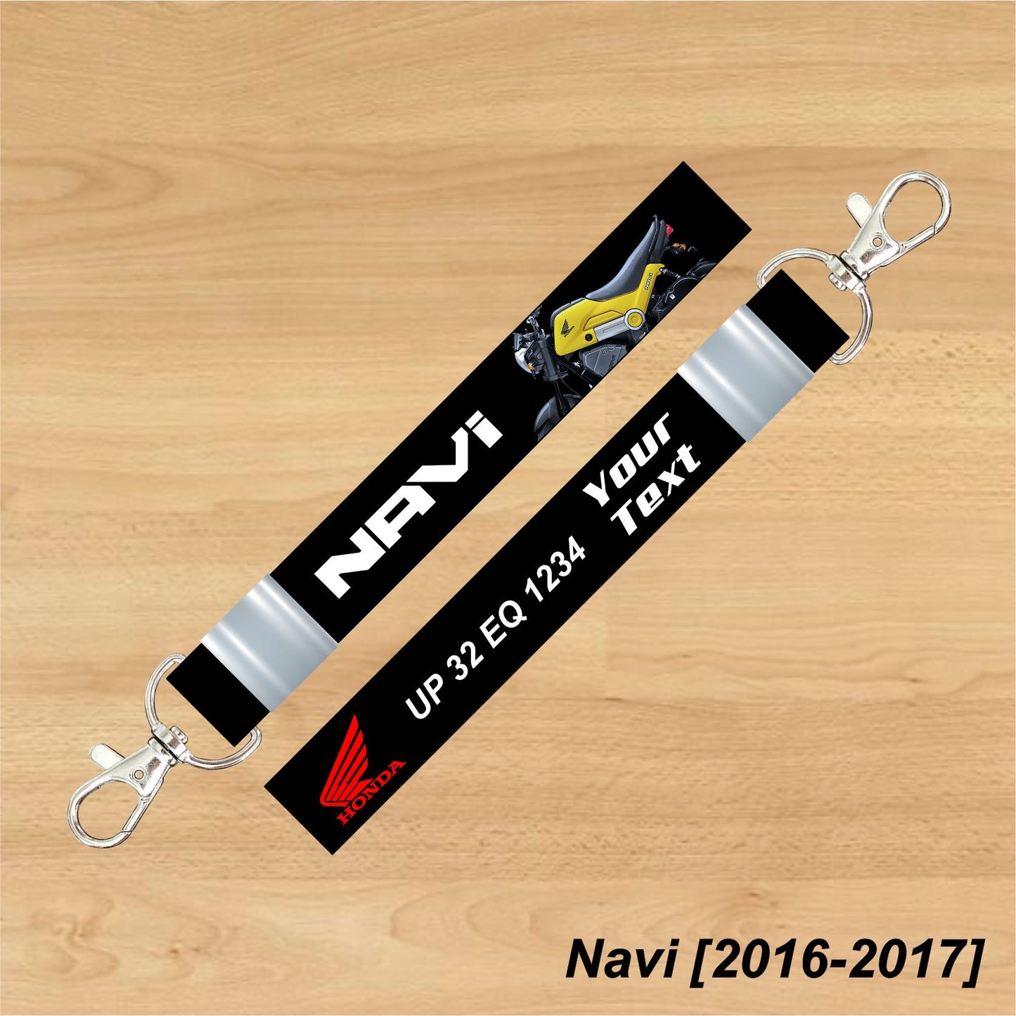 Navi [2016-2017] - Personalized Honda Keychain - Wood, Acrylic, Metal Printed
