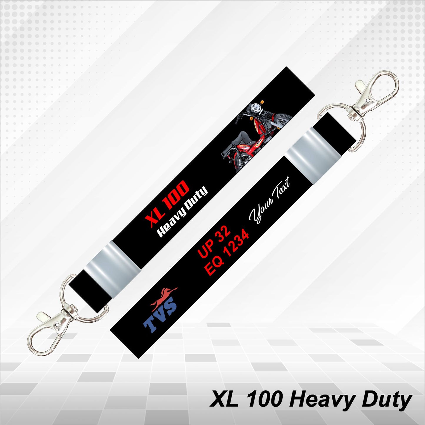 XL 100 Heavy Duty - Personalized TVS Keychain - Wood, Acrylic, Metal Printed