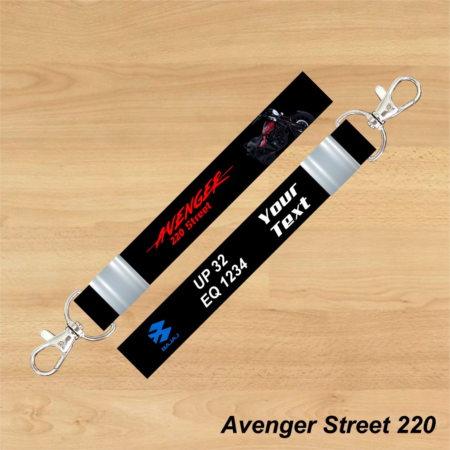 Avenger 220 Street - Personalized Bajaj Keychain - Wood, Acrylic, Metal Printed