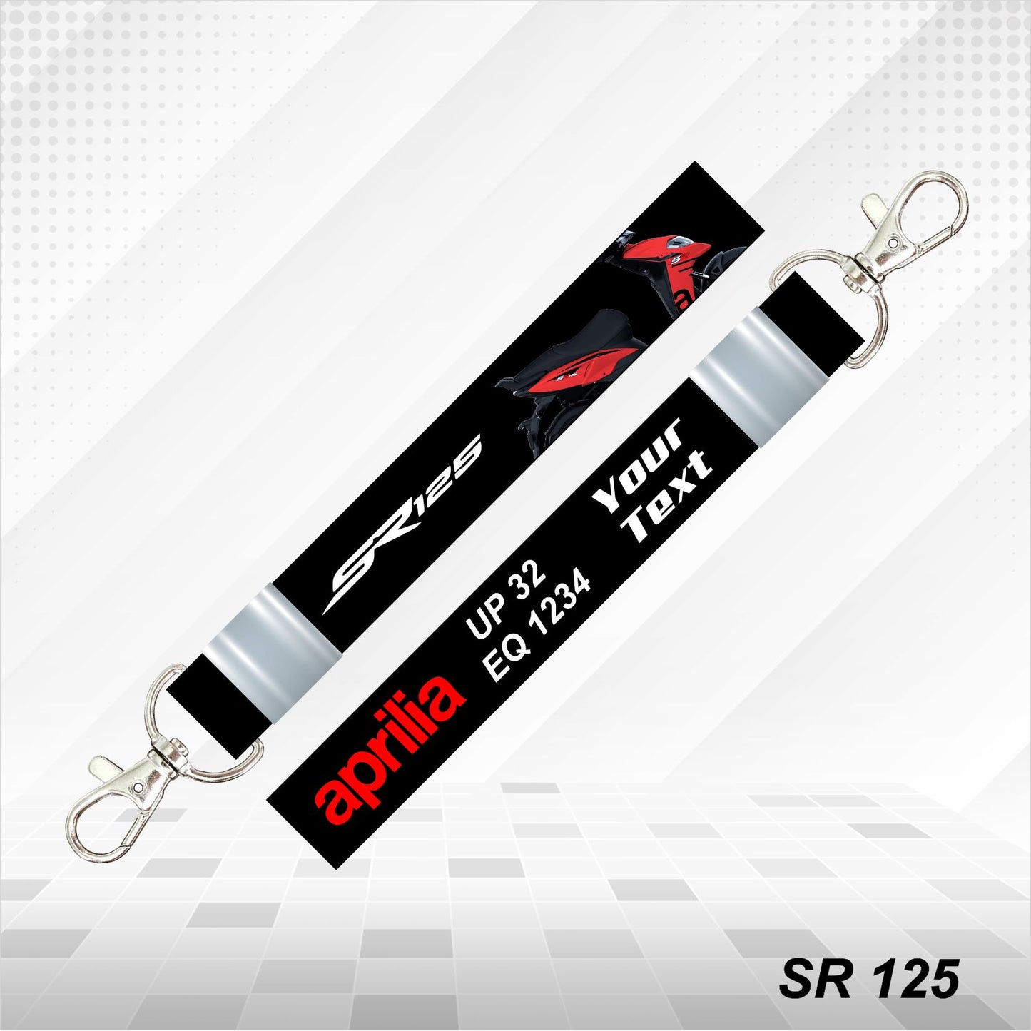 SR 125 - Personalized Aprilia Keychain - Wood, Acrylic, Metal Printed, Lanyard
