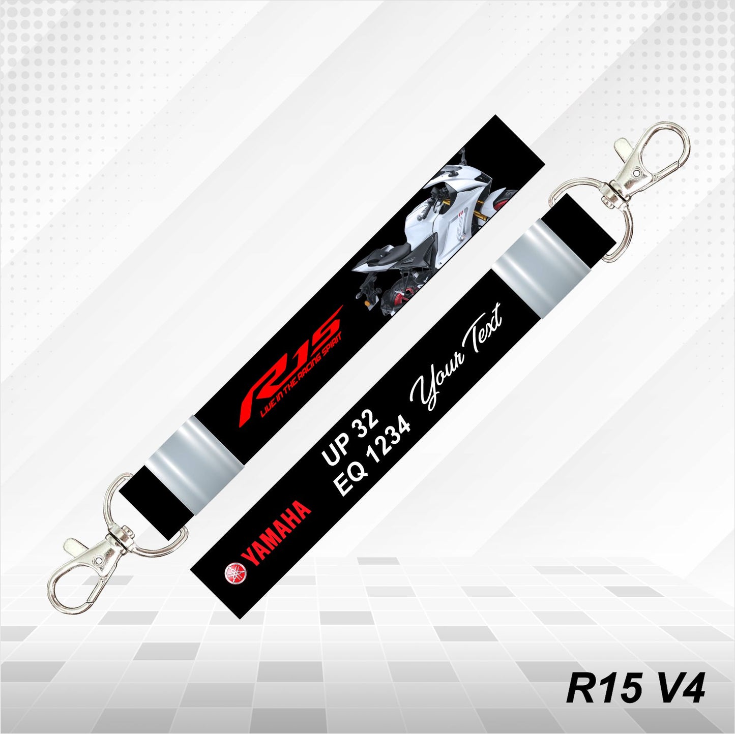R15 V4 - Personalized Yamaha Keychain - Wood, Acrylic, Metal Printed