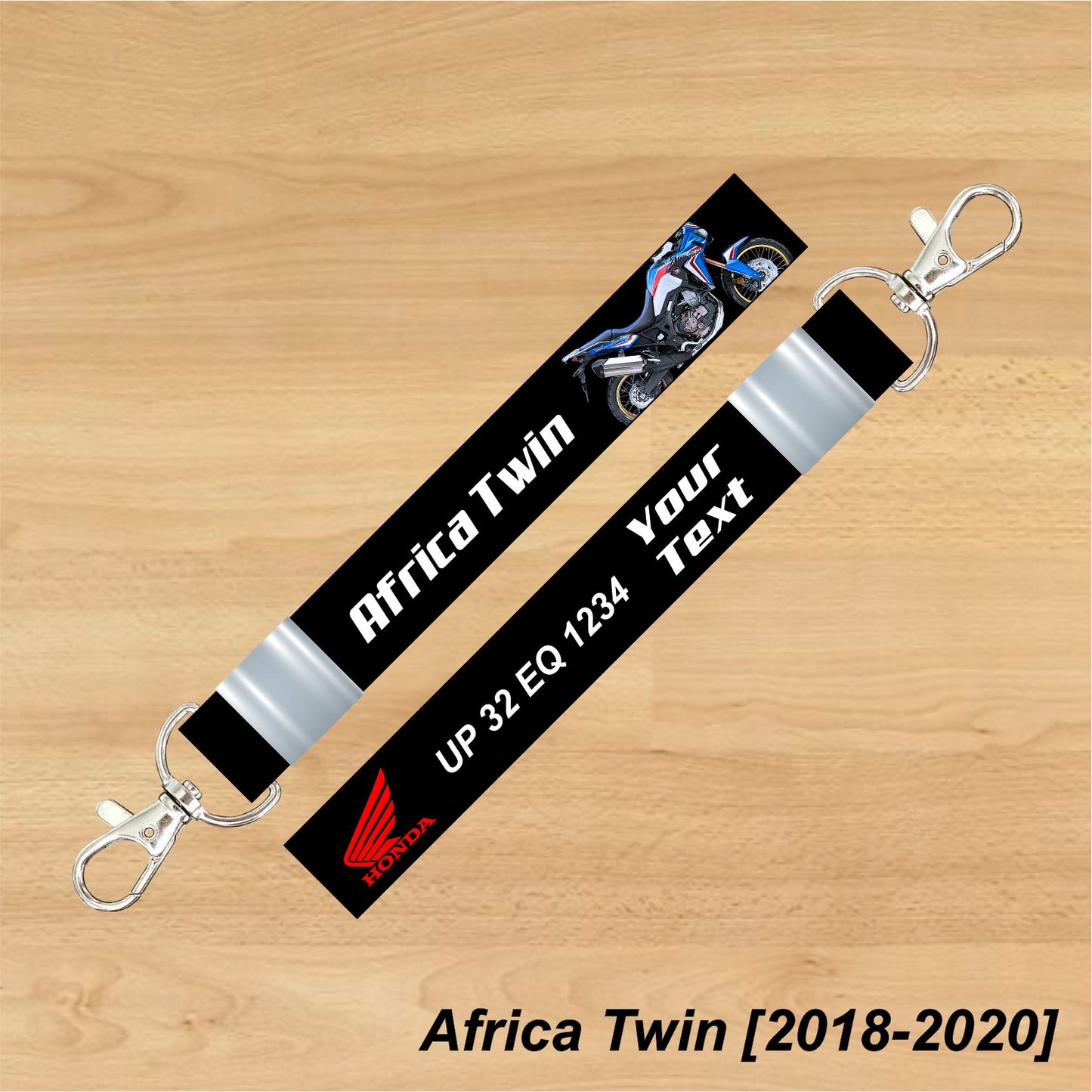 Africa Twin [2018-2020] - Personalized Honda Keychain - Wood, Acrylic, Metal Printed