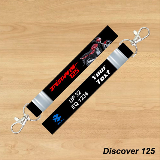 Discover 125 - Personalized Bajaj Printed Keychain or Lanyard