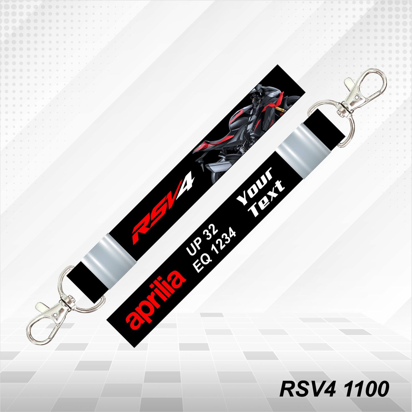 RSV4 1100 Factory - Personalized Aprilia Keychain - Wood, Acrylic, Metal Printed, Lanyard