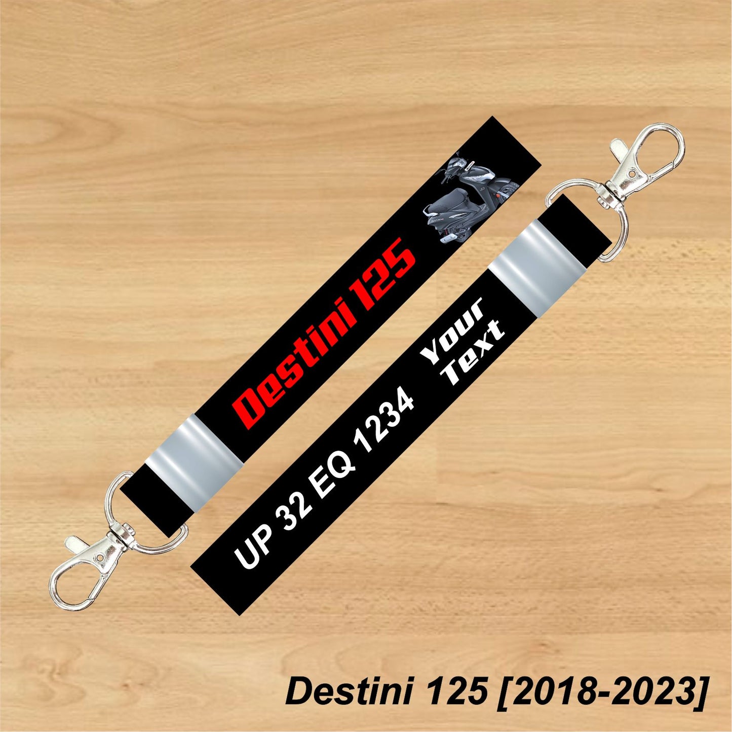 Destini 125 [2018-2023] - Personalized Hero Keychain - Wood, Acrylic, Metal Printed