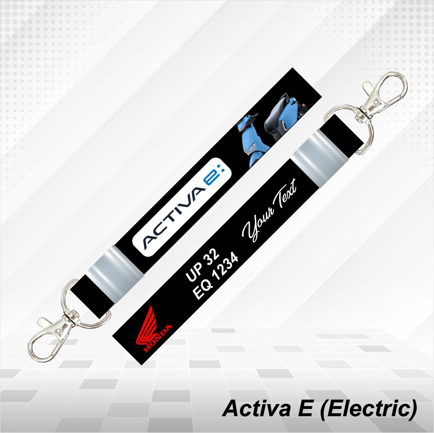 Activa E (Electric)  - Personalized Honda Keychain - Wood, Acrylic, Metal Printed