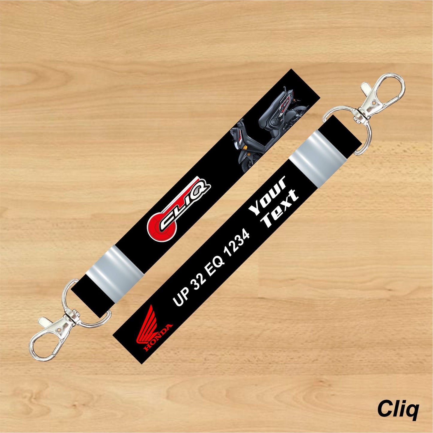 Cliq - Personalized Honda Keychain - Wood, Acrylic, Metal Printed