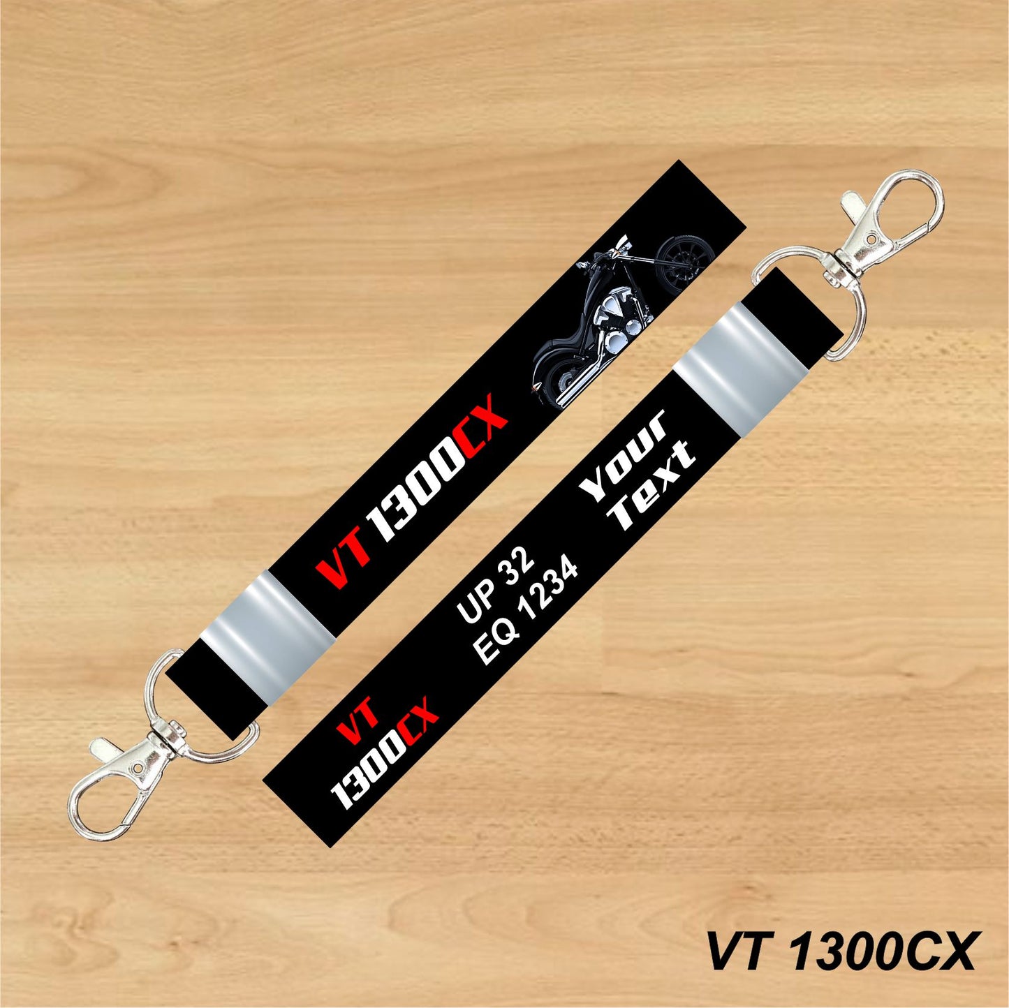VT 1300CX - Personalized Honda Keychain - Wood, Acrylic, Metal Printed