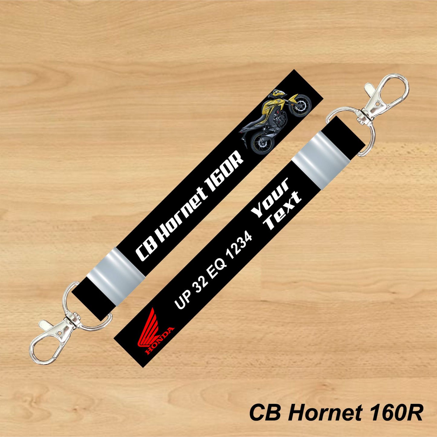 CB Hornet 160R - Personalized Honda Keychain - Wood, Acrylic, Metal Printed