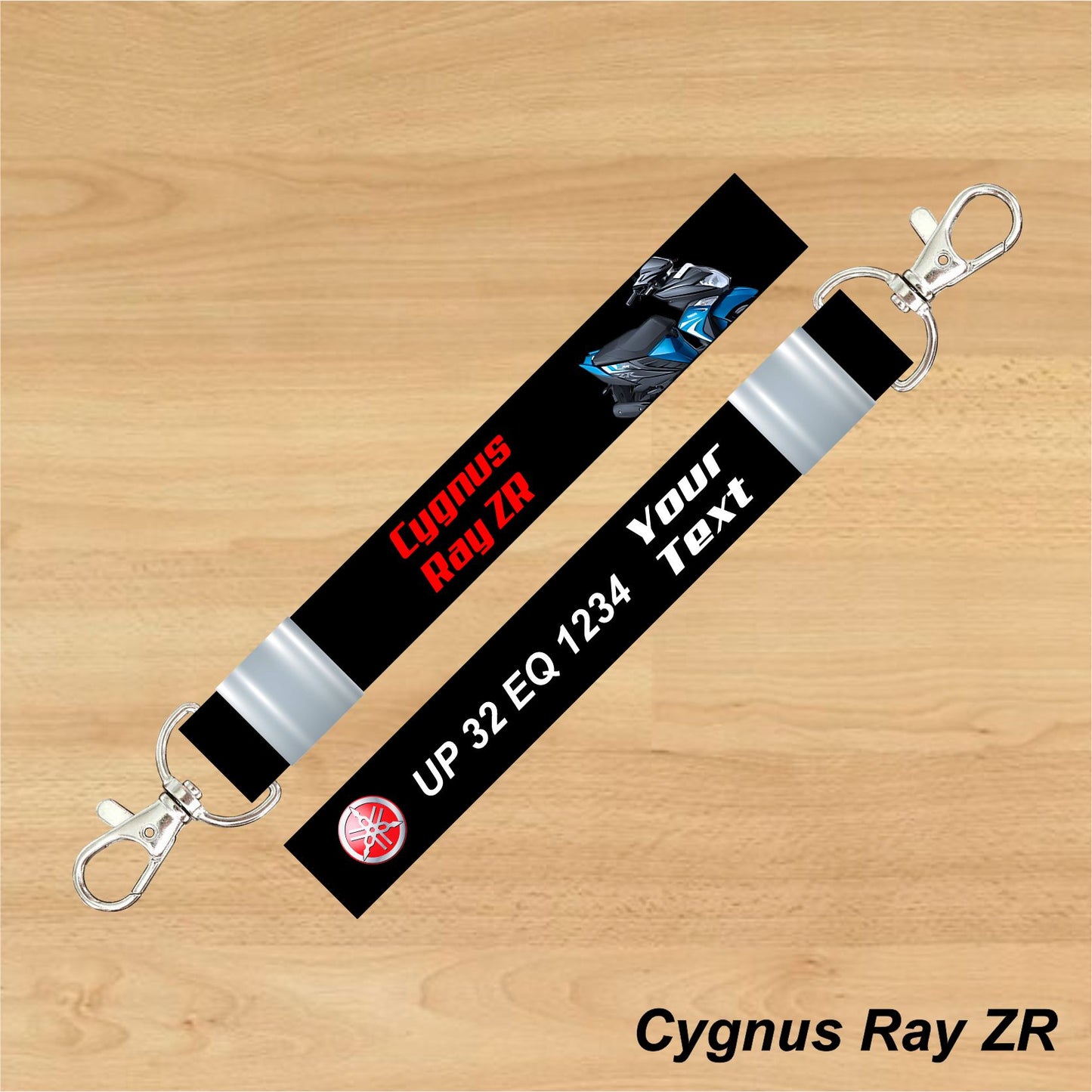 Cygnus Ray ZR - Personalized Yamaha Keychain - Wood, Acrylic, Metal Printed