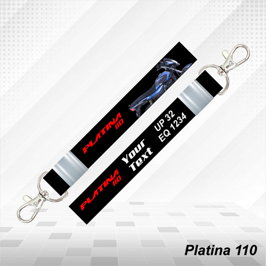 Platina 110 - Personalized Bajaj Keychain - Wood, Acrylic, Metal Printed