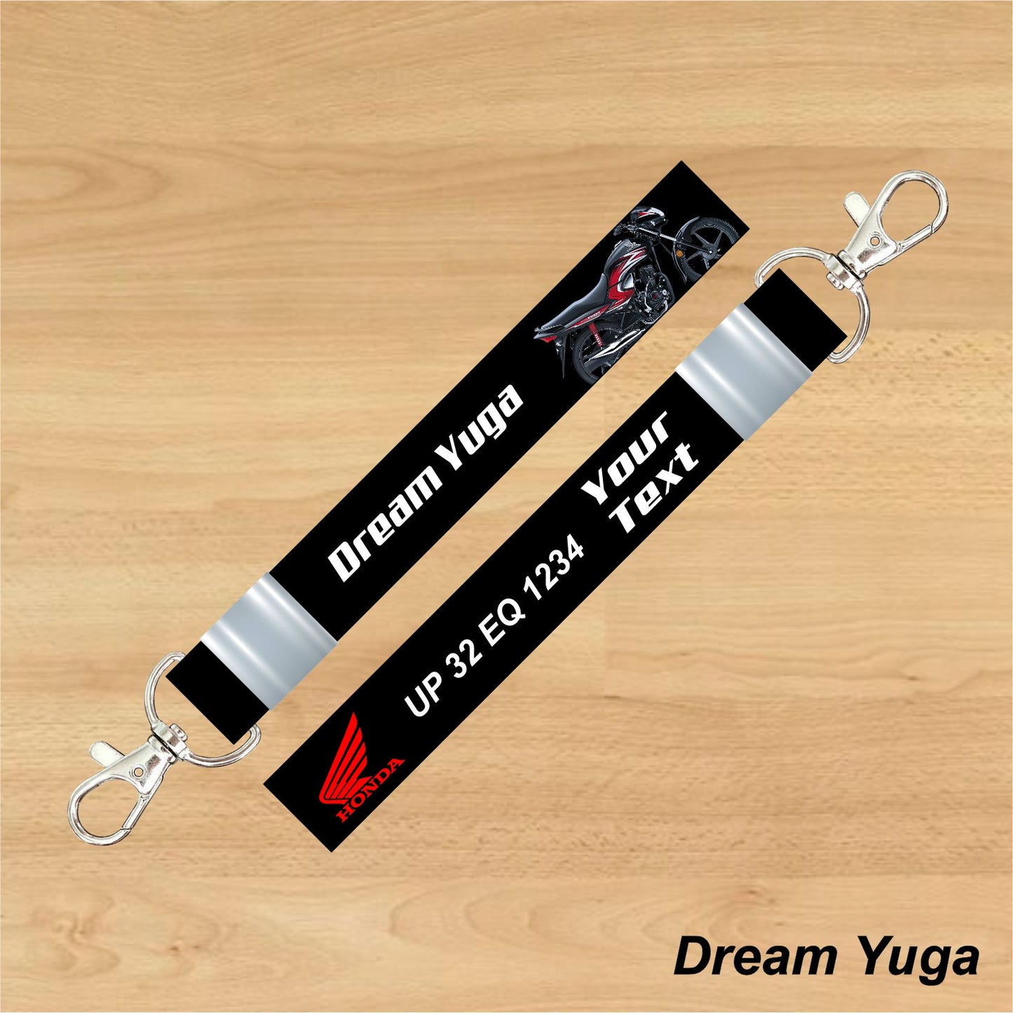 Dream Yuga - Personalized Honda Keychain - Wood, Acrylic, Metal Printed