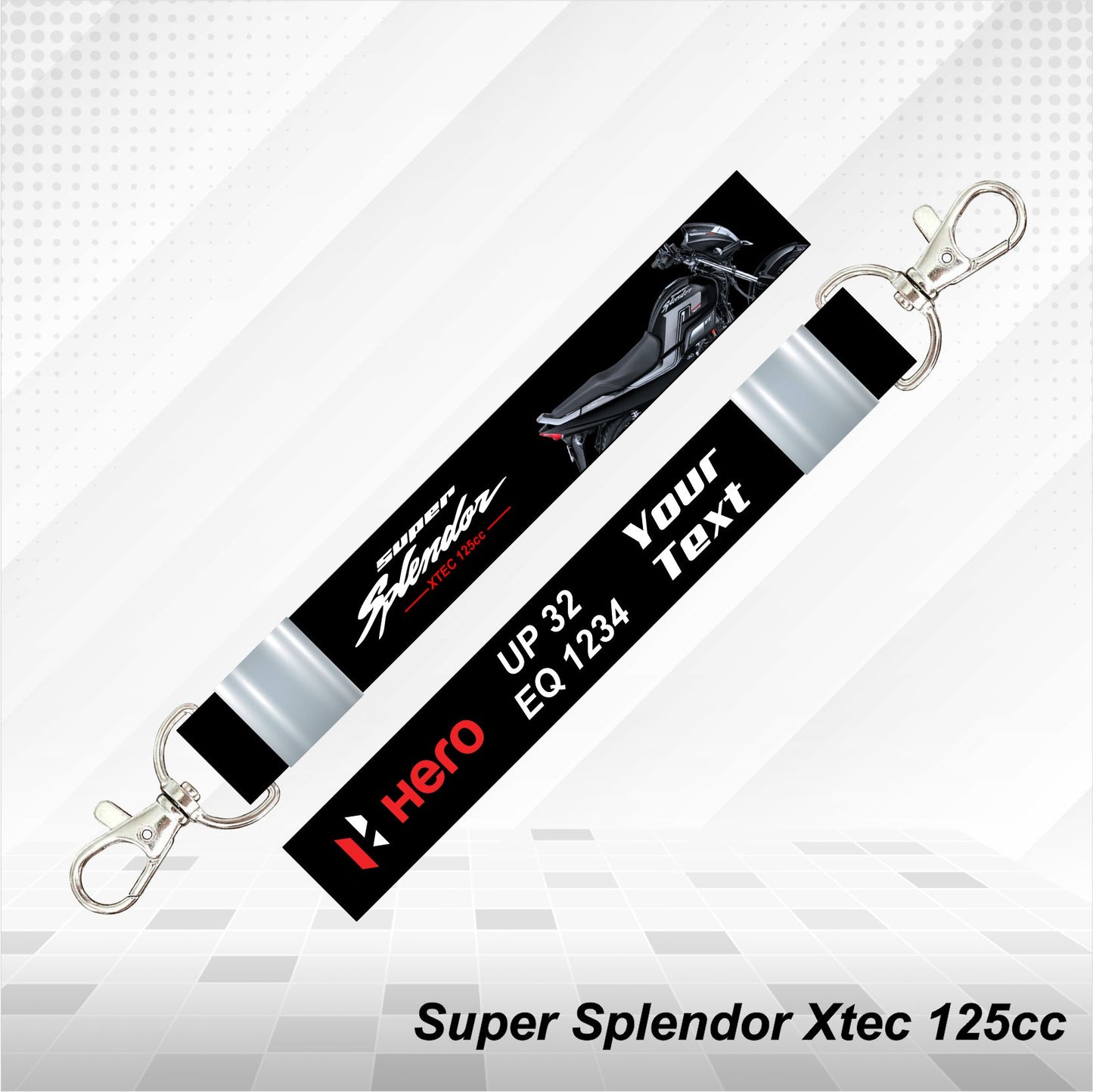 Hero Super Splendor Xtec 125cc - Personalized Hero Keychain - Wood, Acrylic, Metal Printed