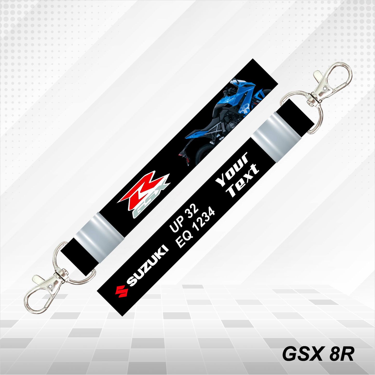 GSX 8R - Personalized Suzuki Keychain - Wood, Acrylic, Metal Printed