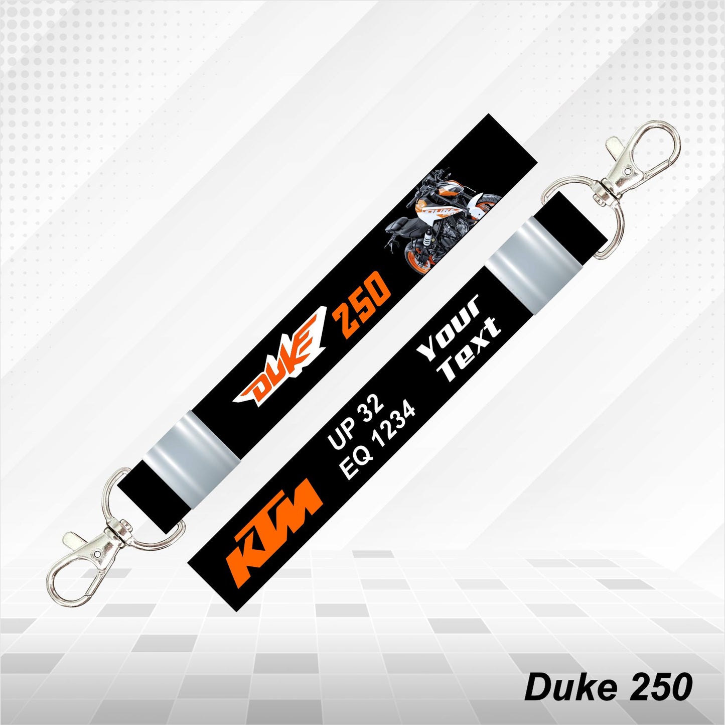 KTM 250 DUKE - Personalized KTM Keychain - Wood, Acrylic, Metal Printed