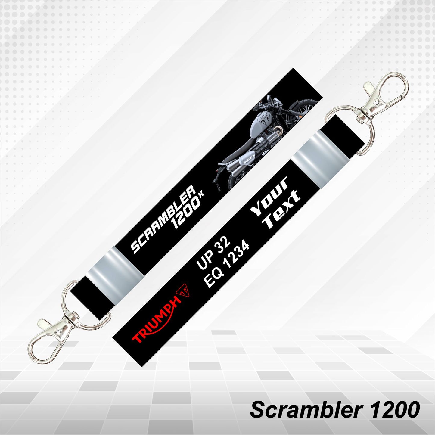 SCRAMBLER 1200 X - Personalized Triumph Keychain - Wood, Acrylic, Metal Printed