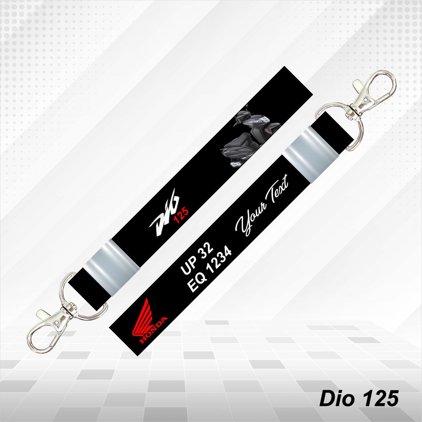 Dio 125 - Personalized Honda Keychain - Wood, Acrylic, Metal Printed