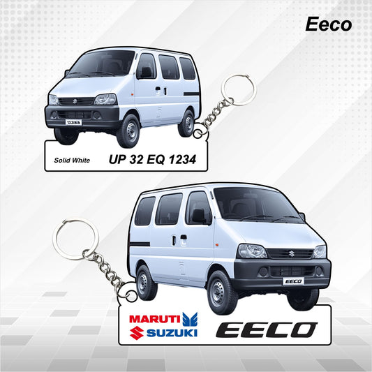 Eeco - Personalized  Maruti Suzuki Keychain - Wood, Acrylic, Metal Printed
