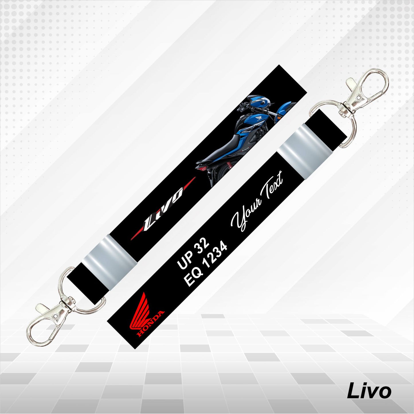 Livo - Personalized Honda Keychain - Wood, Acrylic, Metal Printed