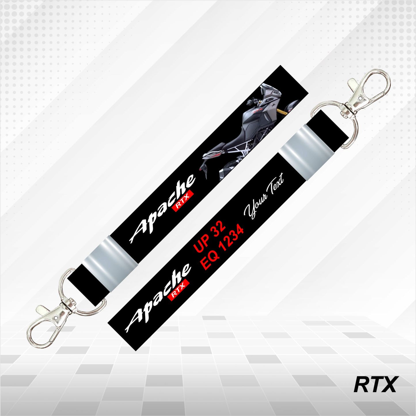 Apache RTX- Personalized TVS Keychain - Wood, Acrylic, Metal Printed