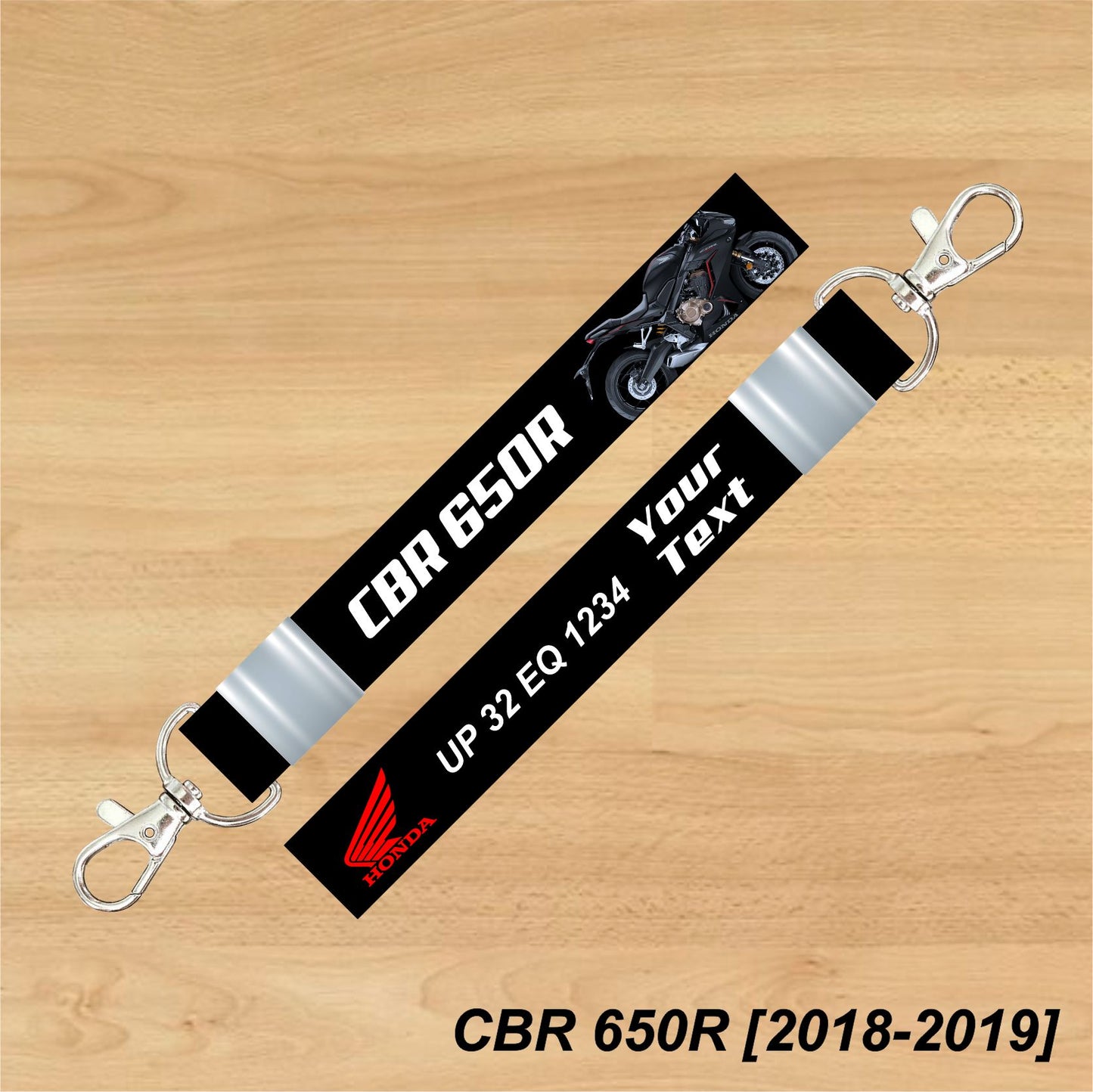 CBR 650R [2018-2019] - Personalized Honda Keychain - Wood, Acrylic, Metal Printed