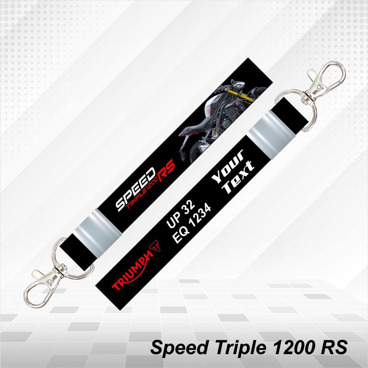 Speed Triple 1200 RS - Personalized Triumph Keychain - Wood, Acrylic, Metal Printed, Lanyard